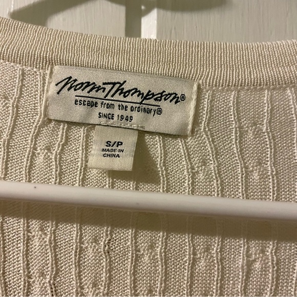 Norm Thompson y2k silk/cotton cardigan sweater-small EUC - Picture 6 of 8